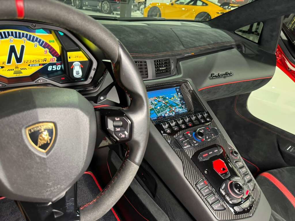 2017 Lamborghini Aventador SV Rosso Bia Glittered paint, carbon galore AND MUCH MORE!! Fort Lauderdale FL