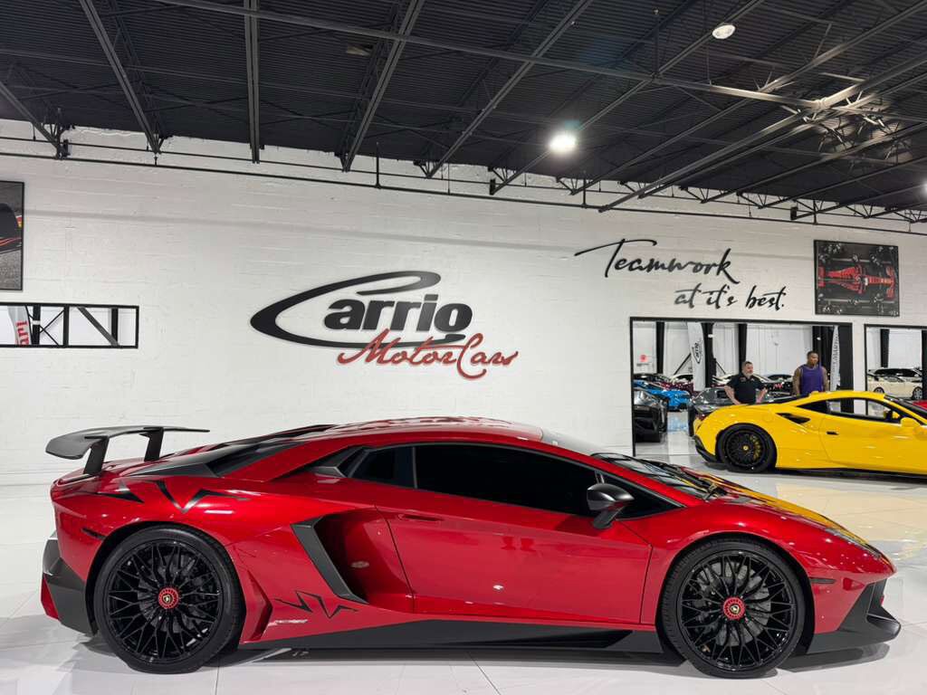 2017 Lamborghini Aventador SV Rosso Bia Glittered paint, carbon galore AND MUCH MORE!! Fort Lauderdale FL