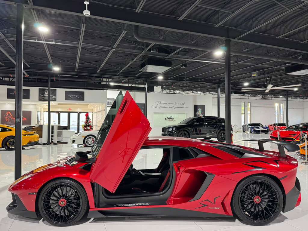 2017 Lamborghini Aventador SV Rosso Bia Glittered paint, carbon galore AND MUCH MORE!! Fort Lauderdale FL