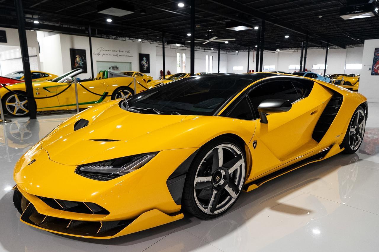 2017 Lamborghini Centenario ONE-OF-ONE! only four coupes in the U.S., Giallo Midas paint, Nero Ade/Giallo Taurus interior