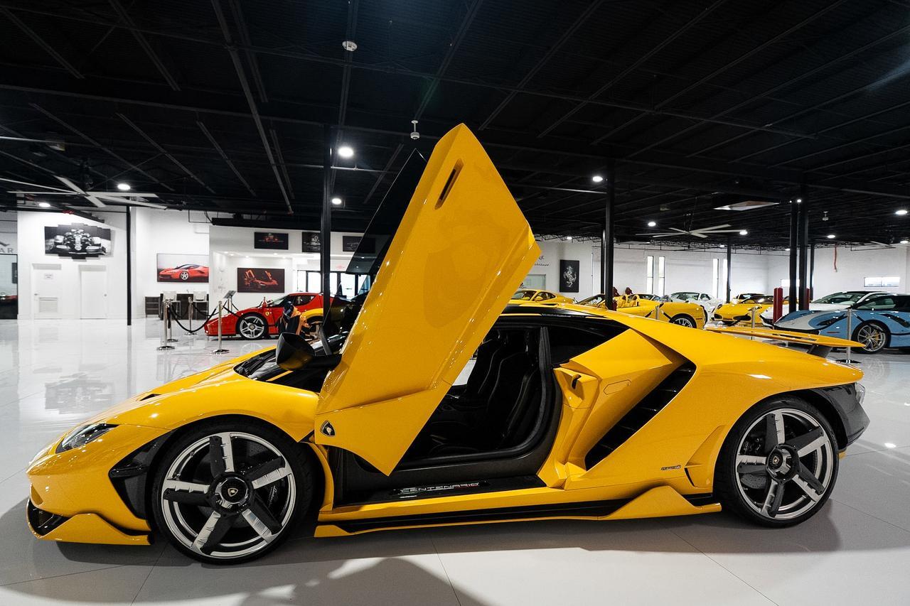 2017 Lamborghini Centenario ONE-OF-ONE! only four coupes in the U.S., Giallo Midas paint, Nero Ade/Giallo Taurus interior Fort Lauderdale FL