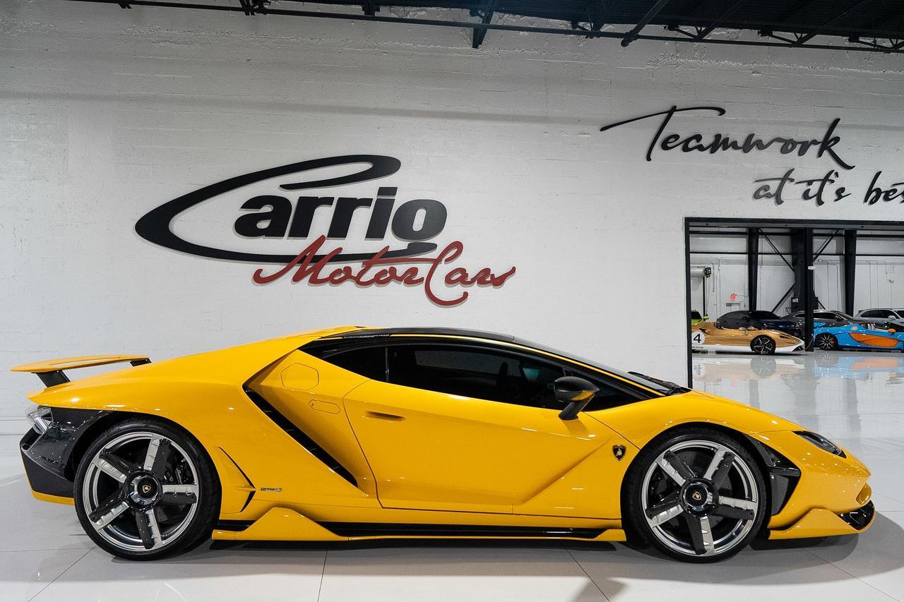 2017 Lamborghini Centenario ONE-OF-ONE! only four coupes in the U.S., Giallo Midas paint, Nero Ade/Giallo Taurus interior Fort Lauderdale FL
