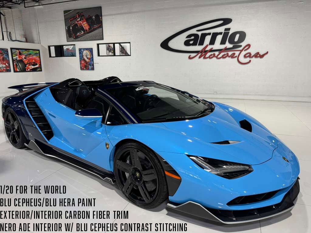 2017 Lamborghini Centenario Roadster 1/20 FOR THE WORLD!! Blu Cepheus/Blu Hera paint, Nero Ade interior, carbon galore AND MORE!! Fort Lauderdale FL