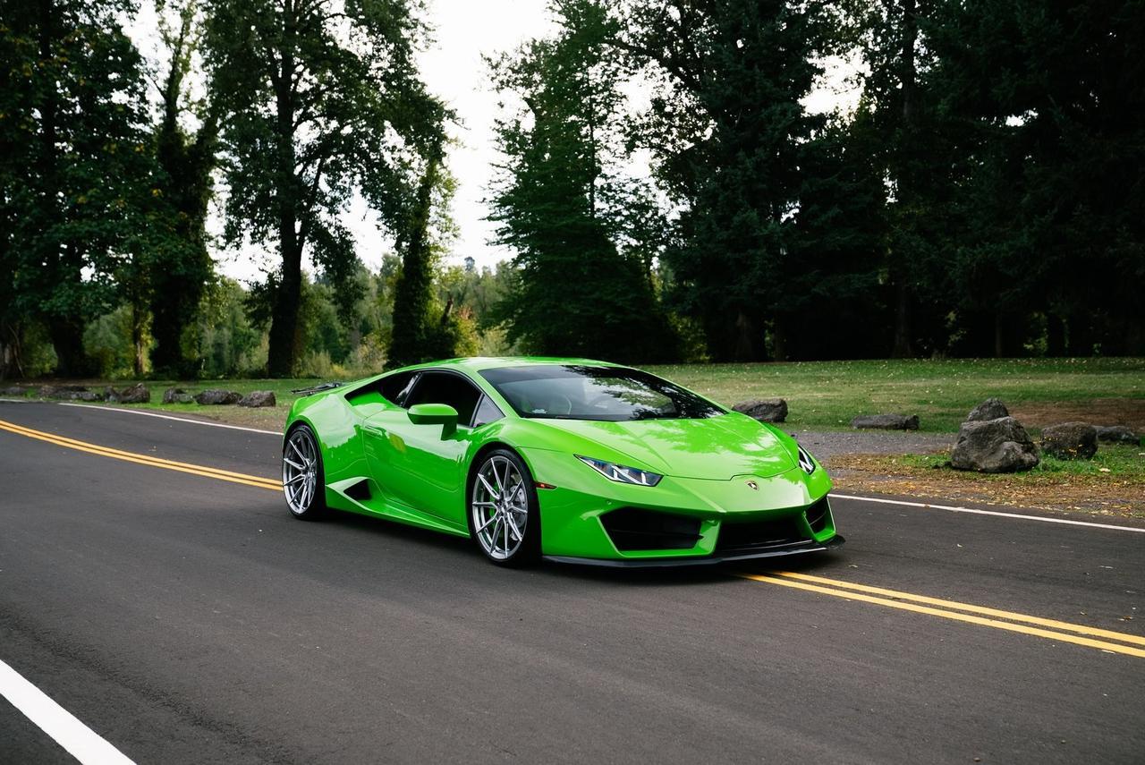 2017 Lamborghini Huracan Vossen Forged Wheels Front End PPF Novitec Springs Portland OR