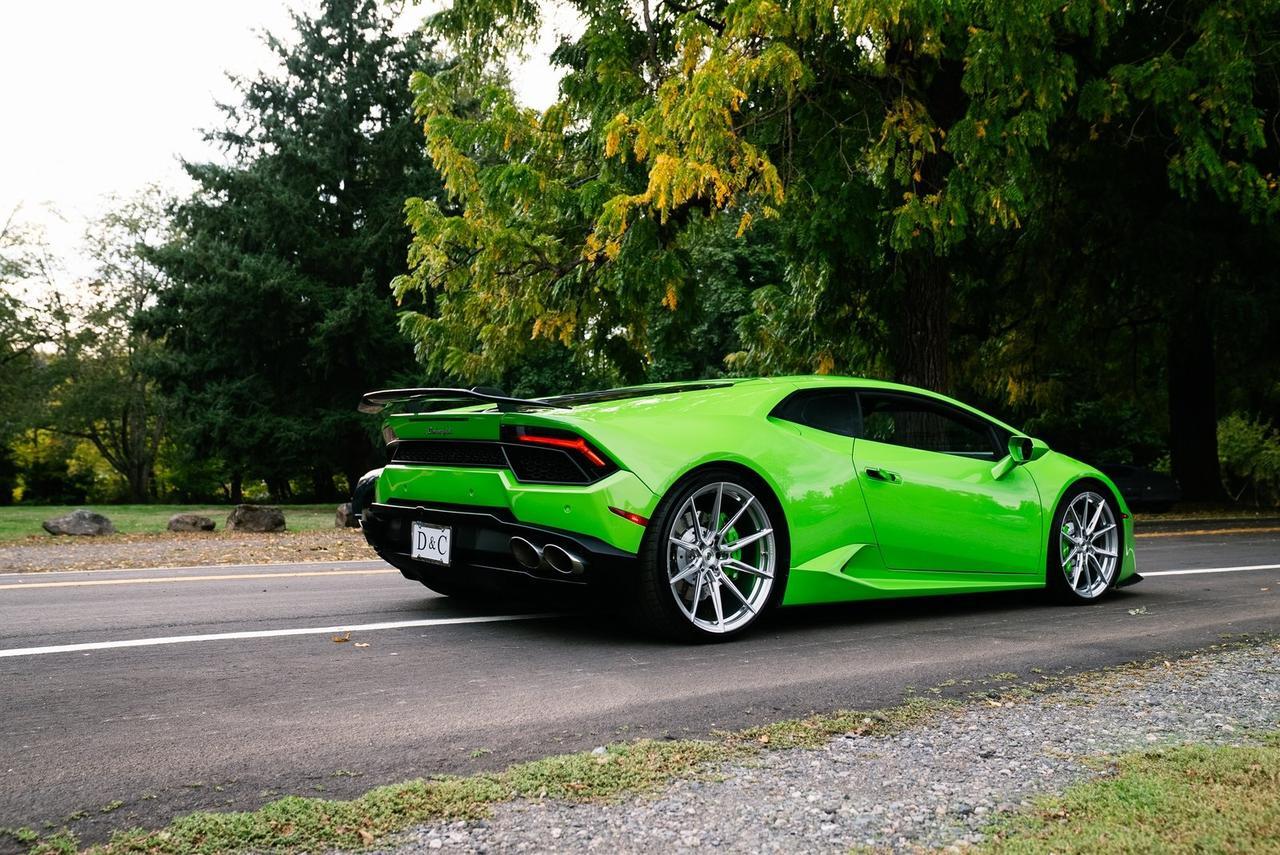 2017 Lamborghini Huracan Vossen Forged Wheels Front End PPF Novitec Springs Portland OR