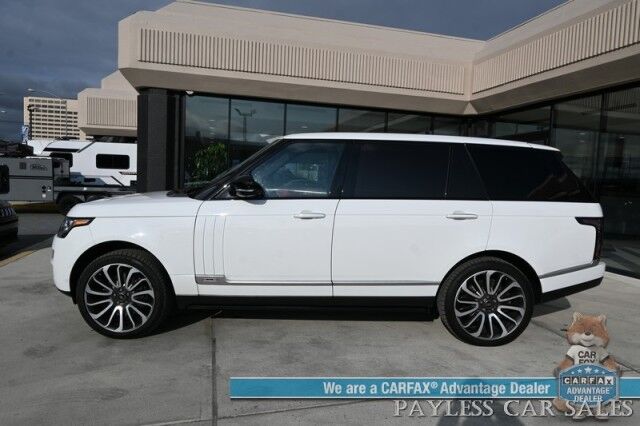 2017 Land Rover Range Rover Autobiography / 4X4 / Long Wheelbase / Heated & Cooled Leather Seats / Heated Steering / HUD / Sunroof / NAV / Adaptive Cruise / Lane Departure & Blind Spot / Bluetooth / Back Up Camera / Rear Entertainment / Tow Pkg Anchorage AK