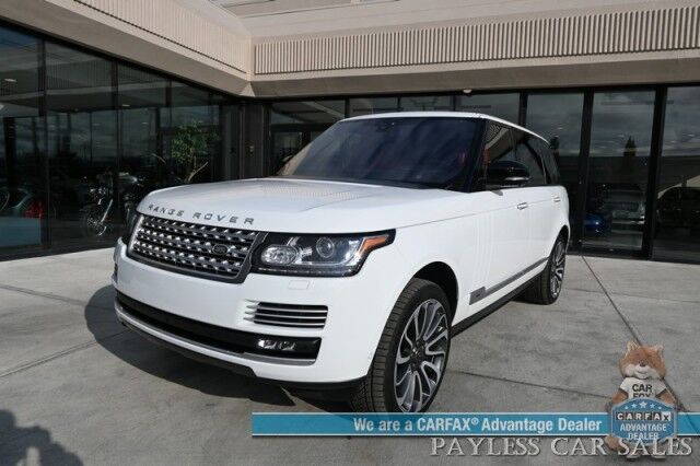 2017 Land Rover Range Rover Autobiography / 4X4 / Long Wheelbase / Heated & Cooled Leather Seats / Heated Steering / HUD / Sunroof / NAV / Adaptive Cruise / Lane Departure & Blind Spot / Bluetooth / Back Up Camera / Rear Entertainment / Tow Pkg Anchorage AK