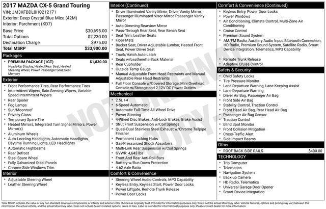 2017 MAZDA CX-5 Grand Touring Raleigh NC