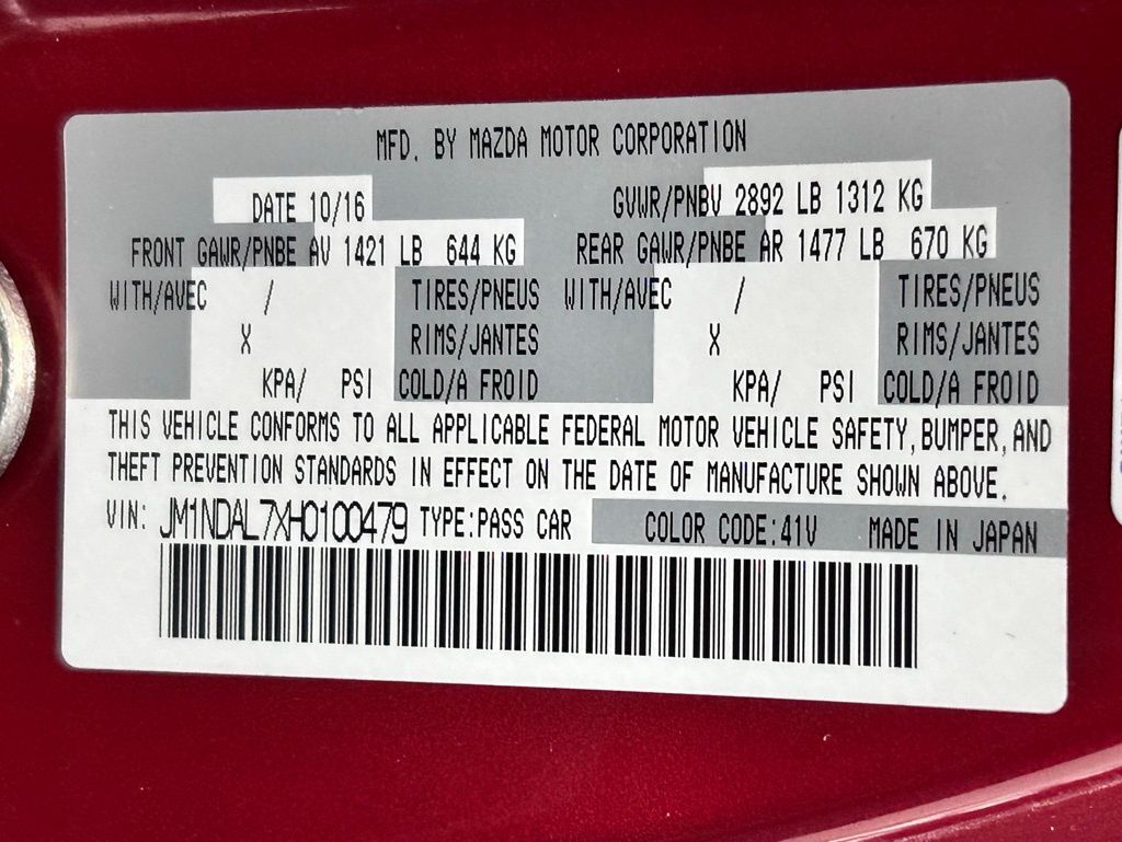 2017 MAZDA Miata RF Club Portland OR