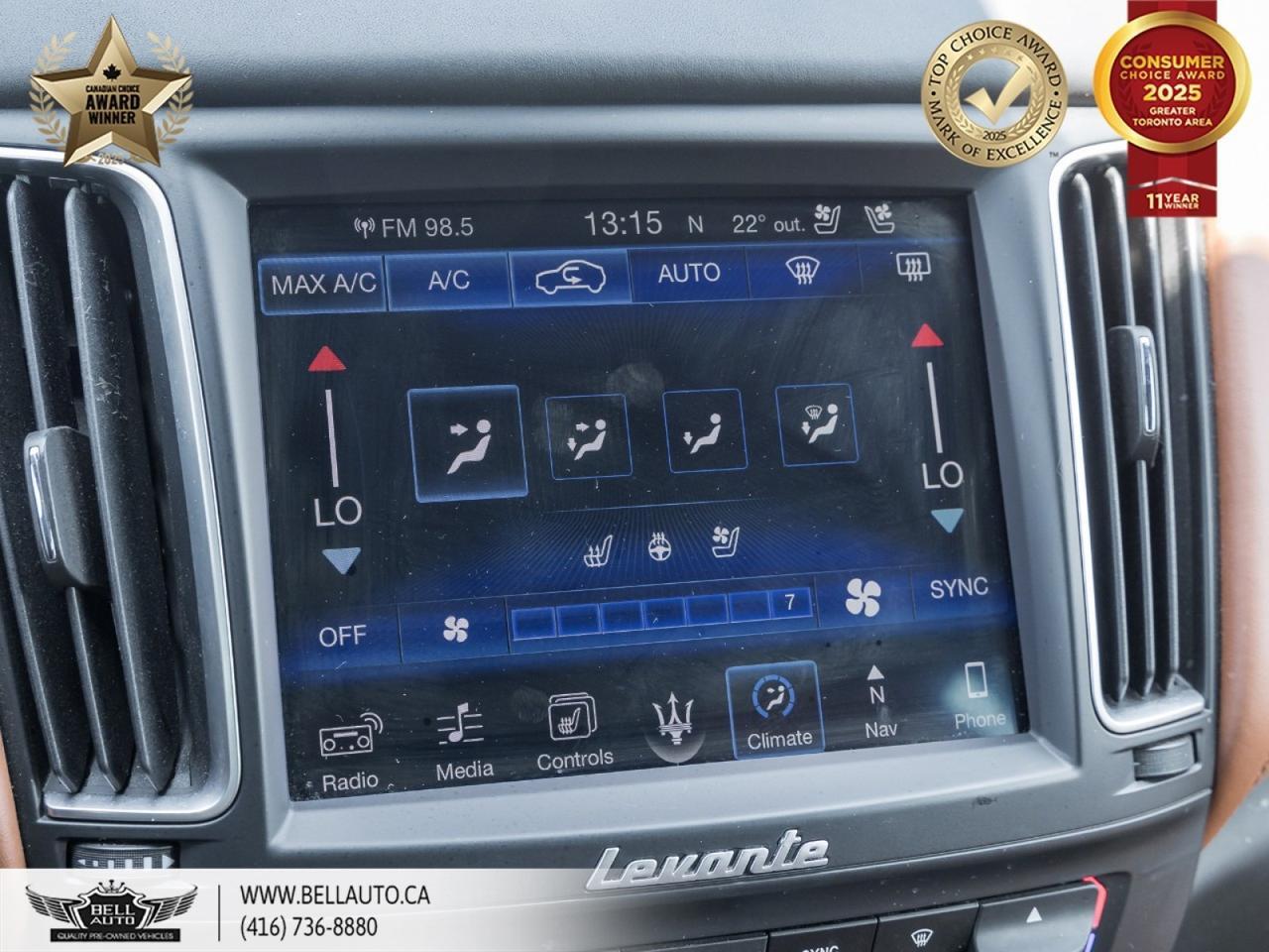 2017 Maserati Levante | 20"LEVANTE NEREO WHEELS | PANORAMIC ROOF | HARMAN KARDON | XENON HEADLIGHTS | POWER & MEMORY SEATS Toronto ON