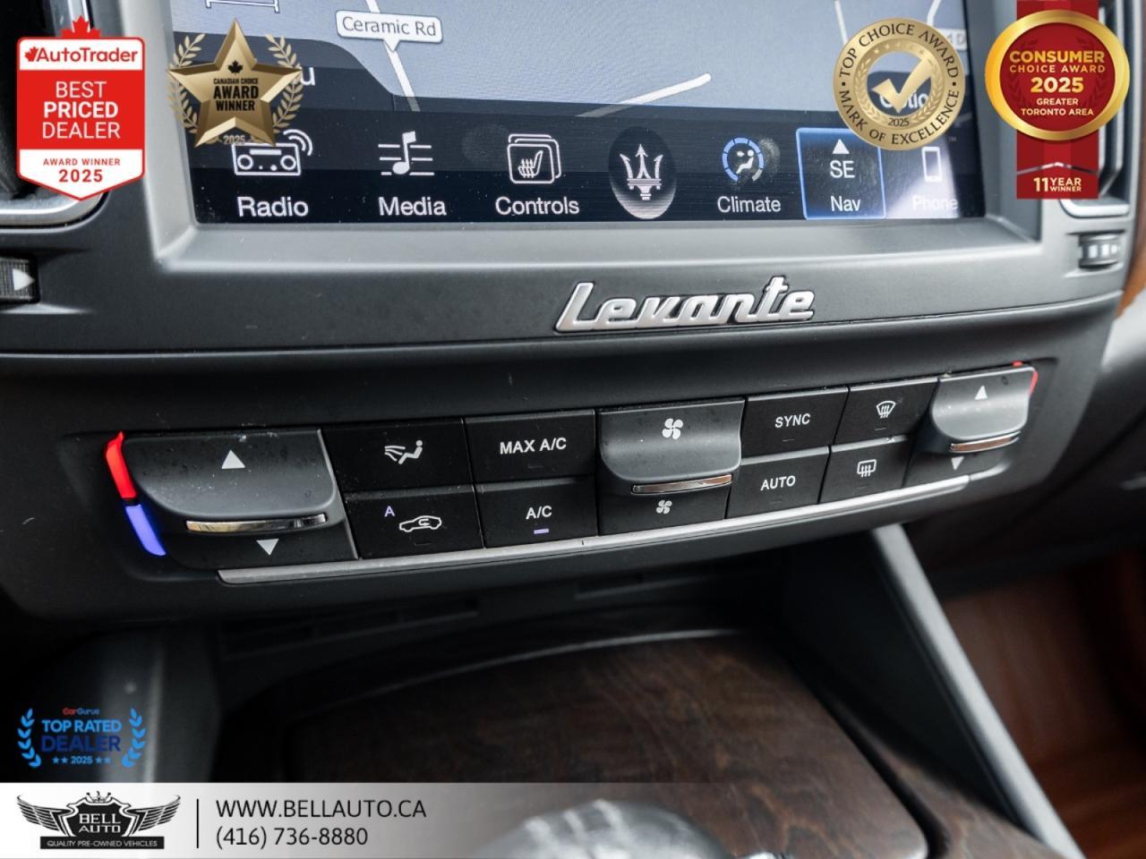2017 Maserati Levante 3.0L PANOROOF B.CAM MMRYSEAT NOACCIDENT Toronto ON