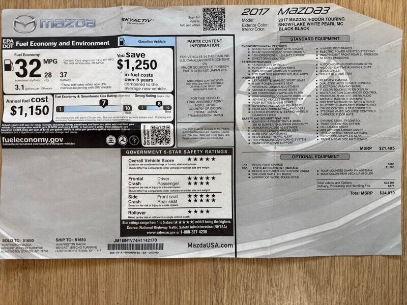 2017 Mazda Mazda3 4-Door Touring