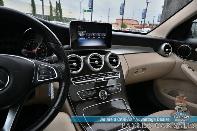 2017 Mercedes-Benz C 300 / AWD / Premium Pkg / Power & Heated Leather Seats / Navigation / Panoramic Sunroof / Blind Spot Alert / Bluetooth / Back Up Camera / Cruise Control / Keyless Entry / 31 MPG / Only 62K Miles Anchorage AK