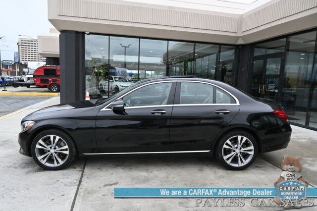 2017 Mercedes-Benz C 300 / AWD / Premium Pkg / Power & Heated Leather Seats / Navigation / Panoramic Sunroof / Blind Spot Alert / Bluetooth / Back Up Camera / Cruise Control / Keyless Entry / 31 MPG / Only 62K Miles Anchorage AK