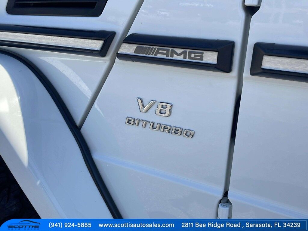 2017 Mercedes-Benz G-Class AMG G 63~ACCIDENT AVOIDANCE SYSTEMS~ADJ LUMBAR SUPPORT~APPROACH LIGHTS~AUTO START/STOP~CRASH SENSORS~FULL SIZE SPARE TIRE~HEATED SEATS~MOONROOF/ SUNROOF~PREMIUM LEATHER SEATS~RUNNING BOARDS~TURBOCHARGER~LOW MILES Sarasota FL
