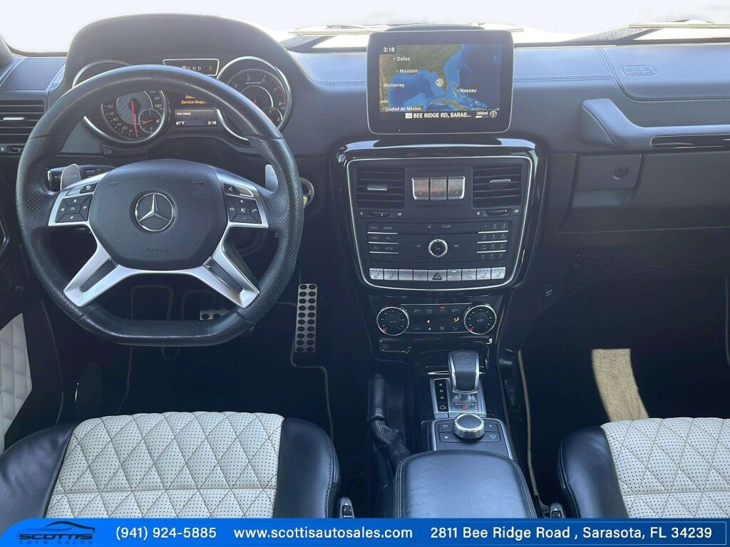 2017 Mercedes-Benz G-Class AMG G 63~ACCIDENT AVOIDANCE SYSTEMS~ADJ LUMBAR SUPPORT~APPROACH LIGHTS~AUTO START/STOP~CRASH SENSORS~FULL SIZE SPARE TIRE~HEATED SEATS~MOONROOF/ SUNROOF~PREMIUM LEATHER SEATS~RUNNING BOARDS~TURBOCHARGER~LOW MILES Sarasota FL