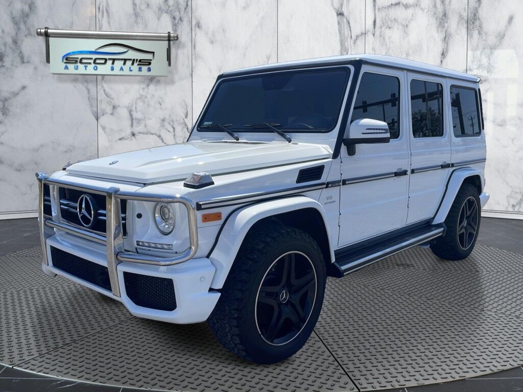 2017 Mercedes-Benz G-Class AMG G 63~ACCIDENT AVOIDANCE SYSTEMS~ADJ LUMBAR SUPPORT~APPROACH LIGHTS~AUTO START/STOP~CRASH SENSORS~FULL SIZE SPARE TIRE~HEATED SEATS~MOONROOF/ SUNROOF~PREMIUM LEATHER SEATS~RUNNING BOARDS~TURBOCHARGER~LOW MILES Sarasota FL