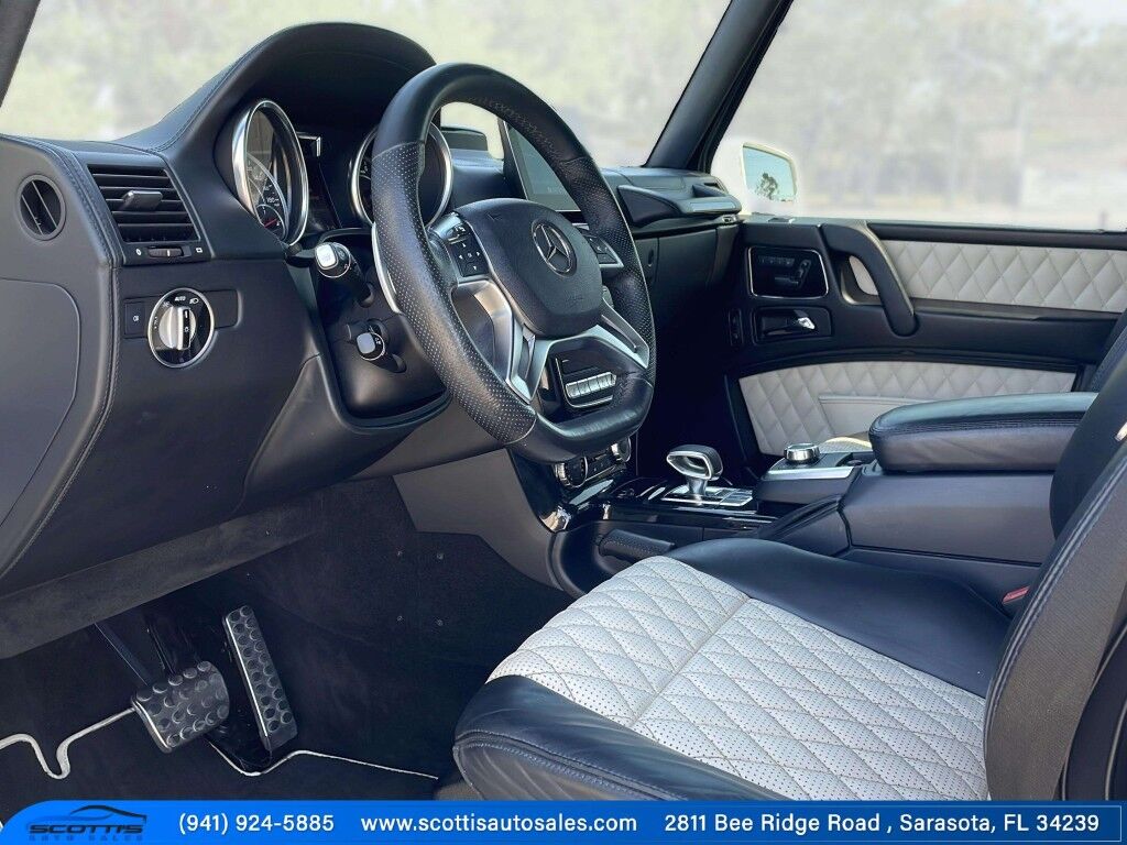 2017 Mercedes-Benz G-Class AMG G 63~ACCIDENT AVOIDANCE SYSTEMS~ADJ LUMBAR SUPPORT~APPROACH LIGHTS~AUTO START/STOP~CRASH SENSORS~FULL SIZE SPARE TIRE~HEATED SEATS~MOONROOF/ SUNROOF~PREMIUM LEATHER SEATS~RUNNING BOARDS~TURBOCHARGER~LOW MILES Sarasota FL