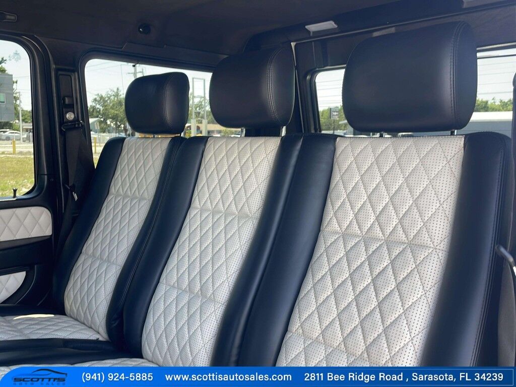 2017 Mercedes-Benz G-Class AMG G 63~ACCIDENT AVOIDANCE SYSTEMS~ADJ LUMBAR SUPPORT~APPROACH LIGHTS~AUTO START/STOP~CRASH SENSORS~FULL SIZE SPARE TIRE~HEATED SEATS~MOONROOF/ SUNROOF~PREMIUM LEATHER SEATS~RUNNING BOARDS~TURBOCHARGER~LOW MILES Sarasota FL