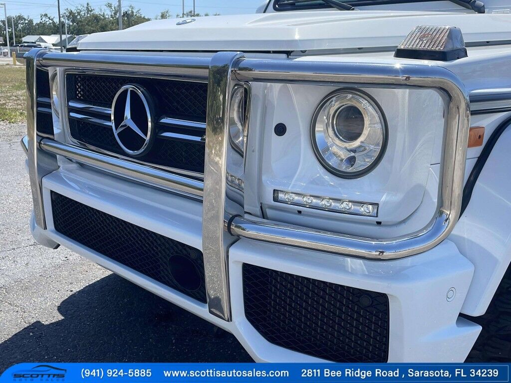 2017 Mercedes-Benz G-Class AMG G 63~ACCIDENT AVOIDANCE SYSTEMS~ADJ LUMBAR SUPPORT~APPROACH LIGHTS~AUTO START/STOP~CRASH SENSORS~FULL SIZE SPARE TIRE~HEATED SEATS~MOONROOF/ SUNROOF~PREMIUM LEATHER SEATS~RUNNING BOARDS~TURBOCHARGER~LOW MILES Sarasota FL