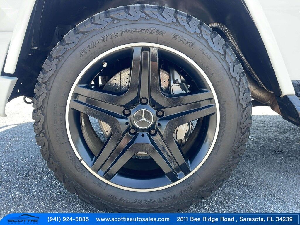 2017 Mercedes-Benz G-Class AMG G 63~ACCIDENT AVOIDANCE SYSTEMS~ADJ LUMBAR SUPPORT~APPROACH LIGHTS~AUTO START/STOP~CRASH SENSORS~FULL SIZE SPARE TIRE~HEATED SEATS~MOONROOF/ SUNROOF~PREMIUM LEATHER SEATS~RUNNING BOARDS~TURBOCHARGER~LOW MILES Sarasota FL