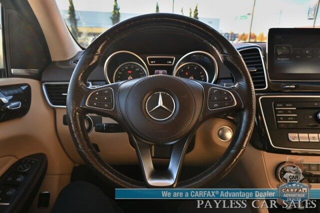 2017 Mercedes-Benz GLS 450 / AWD / Heated Leather Seats & Steering Wheel / NAV / Sunroof / Harman Kardon Speakers / Blind Spot Alert / 3rd Row / Seats 7 / Bluetooth / Back Up Camera / Keyless Entry & Start / Tow Pkg / 1-Owner Anchorage AK