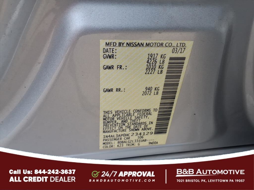 2017 Nissan Altima 2.5 S Levittown PA