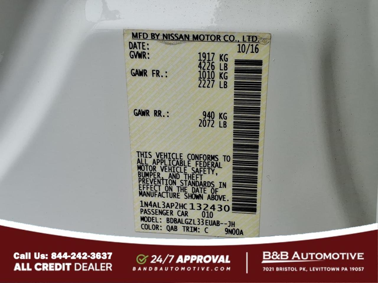 2017 Nissan Altima 2.5 S Levittown PA