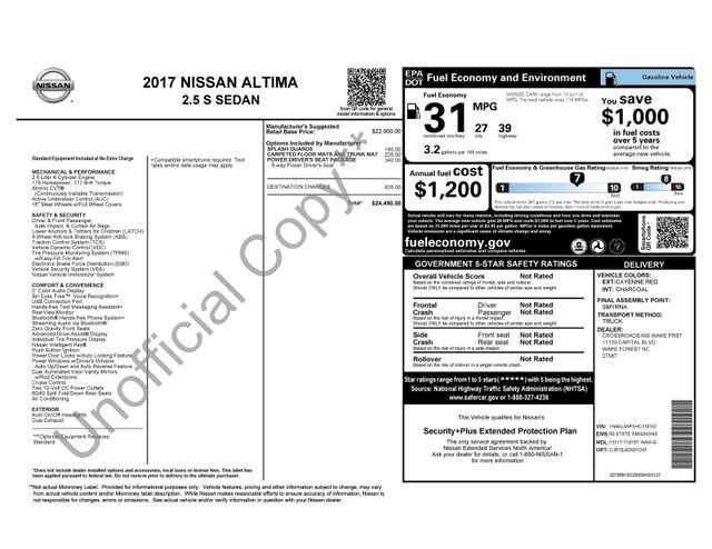 2017 Nissan Altima 2.5 S Raleigh NC