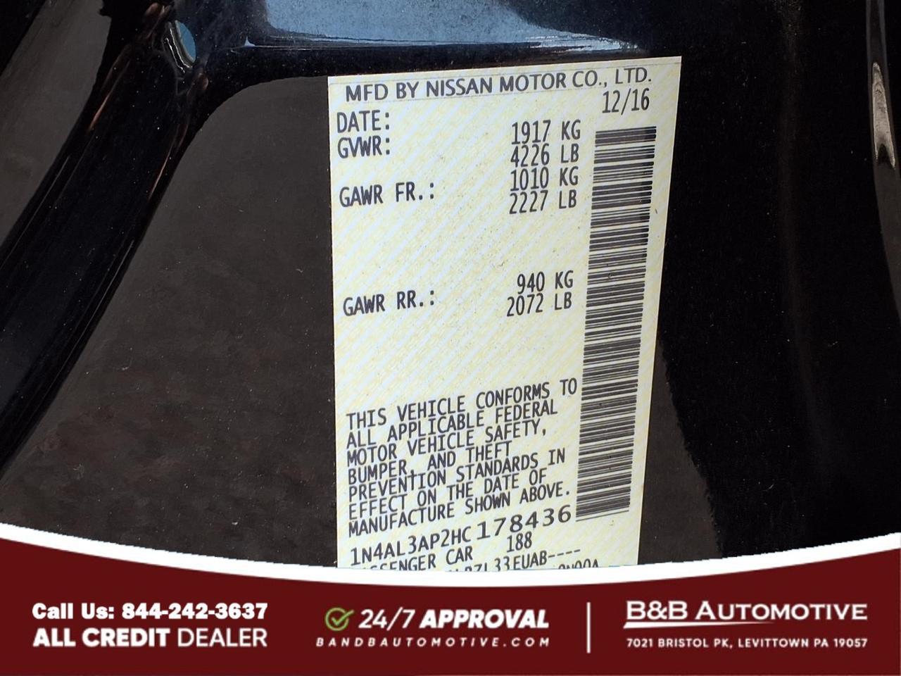 2017 Nissan Altima 2.5 SL Levittown PA