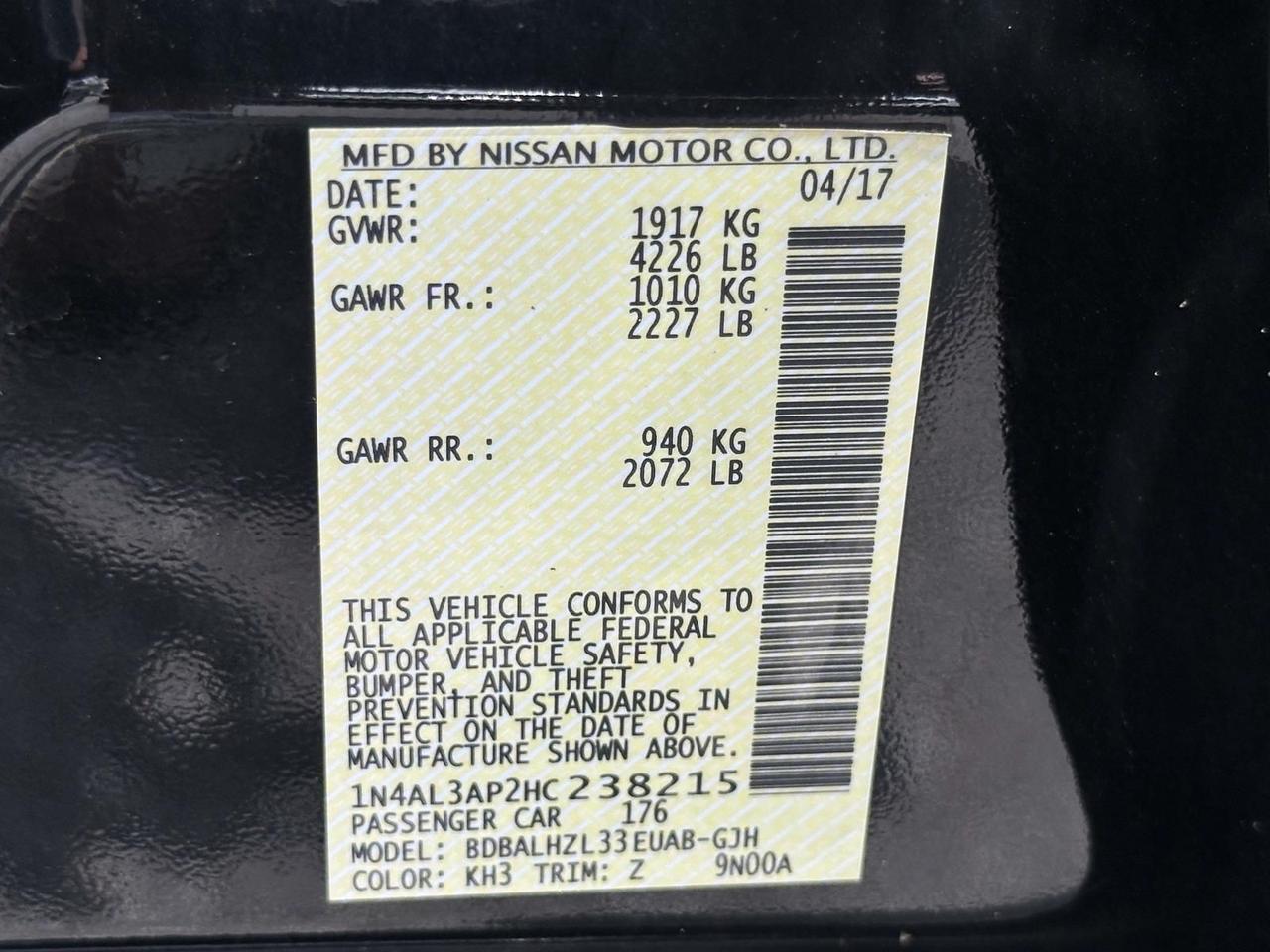 2017 Nissan Altima 2.5 SR Alexandria VA