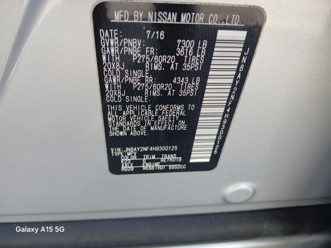 2017 Nissan Armada Platinum Sport Utility 4D Maitland FL