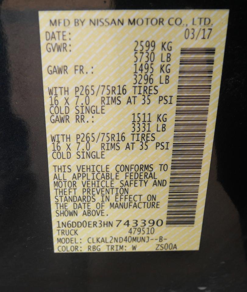 2017 Nissan Frontier Desert Runner San Juan TX