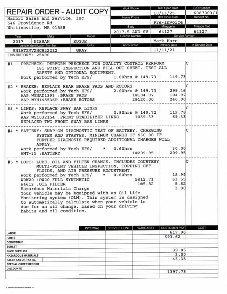 2017 Nissan Rogue SV - MIDNIGHT EDITION - WELL MAINTAINED Webster MA