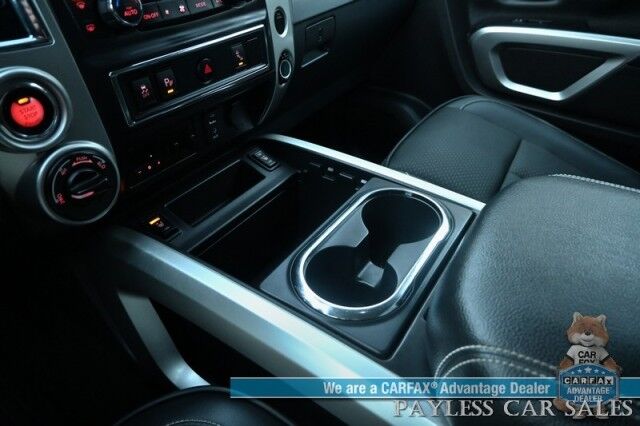 2017 Nissan Titan PRO-4X / 4X4 / 5.6L V8 / Crew Cab / Power & Heated Leather Seats / Rockford Fosgate Speakers / NAV / Blind Spot / Bluetooth / Back Up Camera / Keyless Entry & Start / Tonneau Cover / Bed Liner / Tow Pkg Anchorage AK