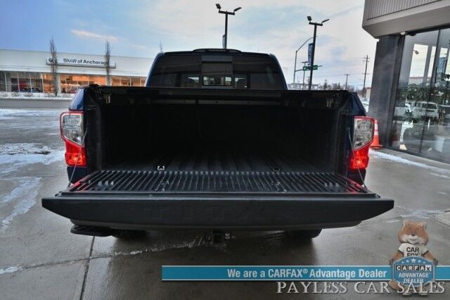 2017 Nissan Titan PRO-4X / 4X4 / 5.6L V8 / Crew Cab / Power & Heated Leather Seats / Rockford Fosgate Speakers / NAV / Blind Spot / Bluetooth / Back Up Camera / Keyless Entry & Start / Tonneau Cover / Bed Liner / Tow Pkg Anchorage AK
