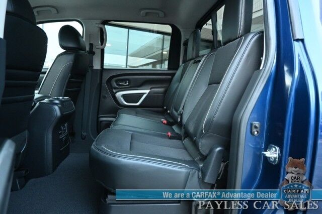 2017 Nissan Titan PRO-4X / 4X4 / 5.6L V8 / Crew Cab / Power & Heated Leather Seats / Rockford Fosgate Speakers / NAV / Blind Spot / Bluetooth / Back Up Camera / Keyless Entry & Start / Tonneau Cover / Bed Liner / Tow Pkg Anchorage AK