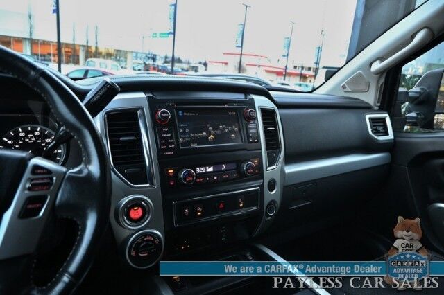 2017 Nissan Titan PRO-4X / 4X4 / 5.6L V8 / Crew Cab / Power & Heated Leather Seats / Rockford Fosgate Speakers / NAV / Blind Spot / Bluetooth / Back Up Camera / Keyless Entry & Start / Tonneau Cover / Bed Liner / Tow Pkg Anchorage AK