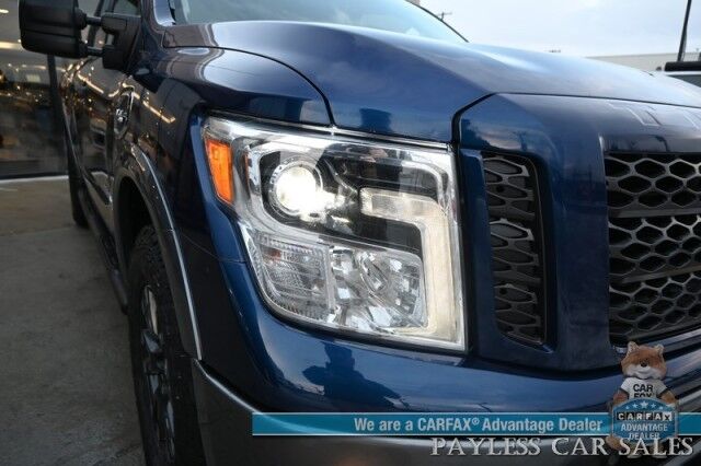 2017 Nissan Titan PRO-4X / 4X4 / 5.6L V8 / Crew Cab / Power & Heated Leather Seats / Rockford Fosgate Speakers / NAV / Blind Spot / Bluetooth / Back Up Camera / Keyless Entry & Start / Tonneau Cover / Bed Liner / Tow Pkg Anchorage AK