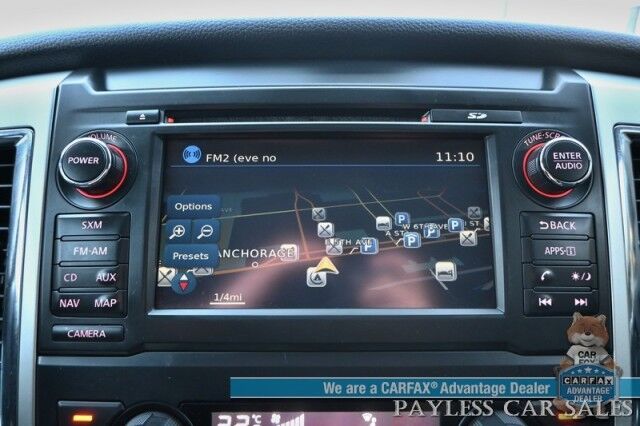 2017 Nissan Titan PRO-4X / 4X4 / 5.6L V8 / Crew Cab / Power & Heated Leather Seats / Rockford Fosgate Speakers / NAV / Blind Spot / Bluetooth / Back Up Camera / Keyless Entry & Start / Tonneau Cover / Bed Liner / Tow Pkg Anchorage AK