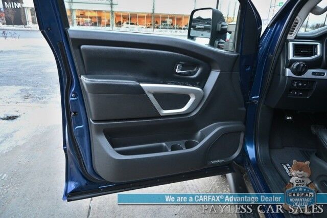 2017 Nissan Titan PRO-4X / 4X4 / 5.6L V8 / Crew Cab / Power & Heated Leather Seats / Rockford Fosgate Speakers / NAV / Blind Spot / Bluetooth / Back Up Camera / Keyless Entry & Start / Tonneau Cover / Bed Liner / Tow Pkg Anchorage AK