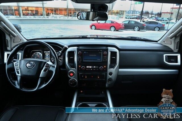 2017 Nissan Titan PRO-4X / 4X4 / 5.6L V8 / Crew Cab / Power & Heated Leather Seats / Rockford Fosgate Speakers / NAV / Blind Spot / Bluetooth / Back Up Camera / Keyless Entry & Start / Tonneau Cover / Bed Liner / Tow Pkg Anchorage AK