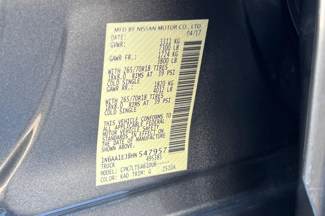 2017 Nissan Titan SV Roseville CA