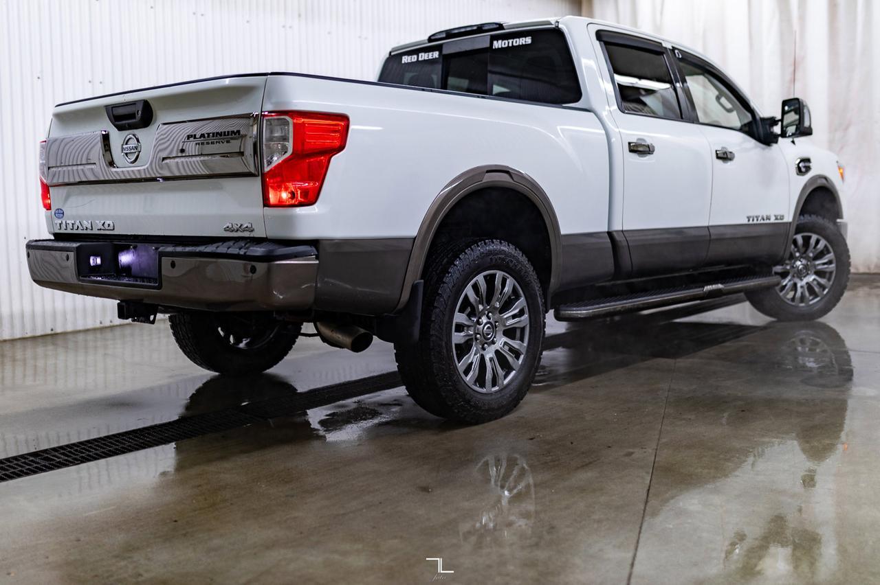 2017 Nissan Titan XD 4x4 Crew Cab Platinum Reserve Diesel Leather Roof Nav Red Deer AB