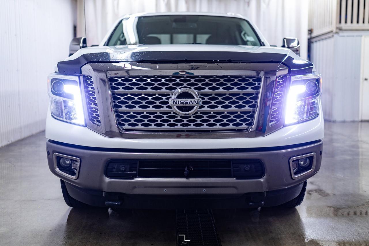 2017 Nissan Titan XD 4x4 Crew Cab Platinum Reserve Diesel Leather Roof Nav Red Deer AB