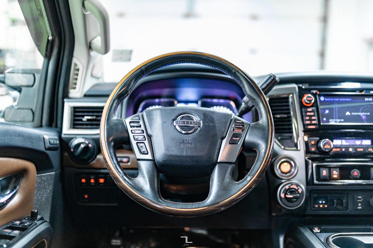 2017 Nissan Titan XD 4x4 Crew Cab Platinum Reserve Diesel Leather Roof Nav Red Deer AB