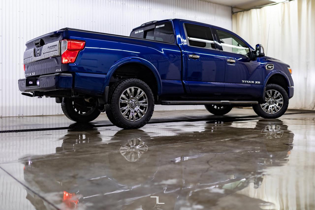 2017 Nissan Titan XD 4x4 Crew Cab Platinum Reserve Leather Roof Nav Red Deer AB