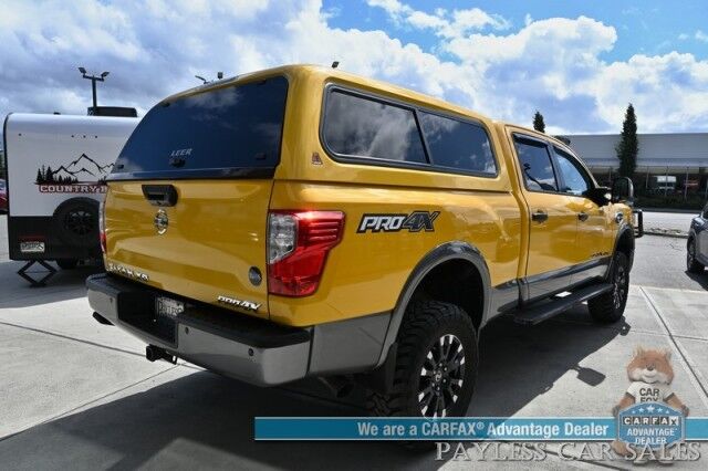 2017 Nissan Titan XD PRO-4X / 4X4 / Turbo Diesel / Convenience Pkg / Crew Cab / Auto Start / Front & Rear Heated Leather Seats / Heated Steering / NAV / Rockford Fosgate Audio / Bluetooth / Westin HDX Guard / Only 35K Miles / Tow Pkg Anchorage AK