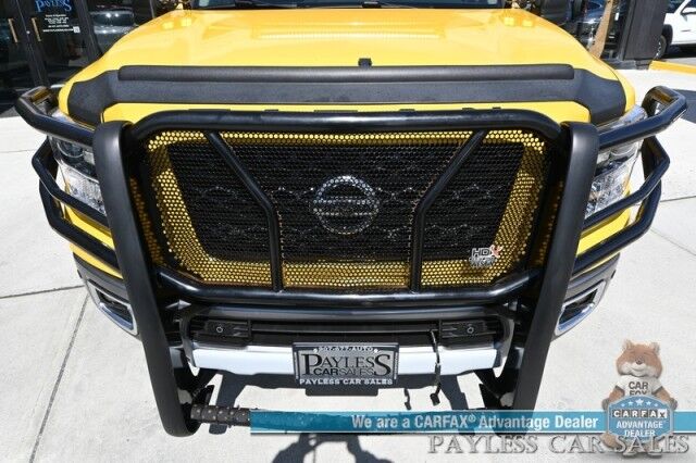 2017 Nissan Titan XD PRO-4X / 4X4 / Turbo Diesel / Convenience Pkg / Crew Cab / Auto Start / Front & Rear Heated Leather Seats / Heated Steering / NAV / Rockford Fosgate Audio / Bluetooth / Westin HDX Guard / Only 35K Miles / Tow Pkg Anchorage AK