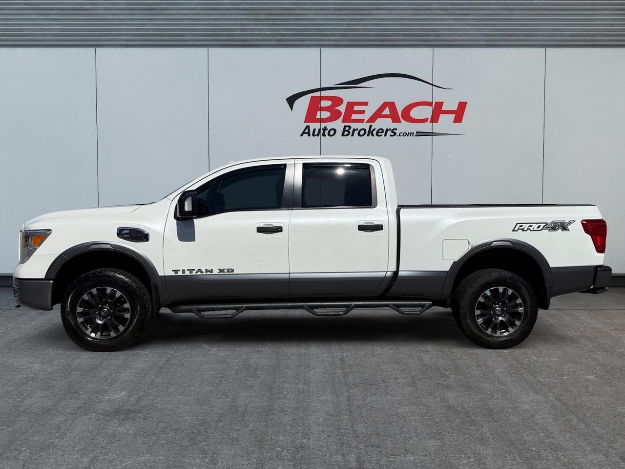 2017 Nissan Titan XD PRO-4X, BLUETOOTH, NAVIGATION, TOWING PACKAGE, BACKUP CAMERA, RUNNING BOARDS, BLIND SPOT ALERT, KEYLESS ENTRY, TOW HOOKS, CLEAN CARFAX, READY TO TOW ANYTHING! Norfolk VA